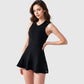 Women's Racerback Flowy Athletic Dress with Built-In Shorts