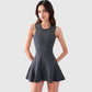 Women's Racerback Flowy Athletic Dress with Built-In Shorts