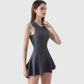 Women's Racerback Flowy Athletic Dress with Built-In Shorts