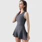 Women's Racerback Flowy Athletic Dress with Built-In Shorts