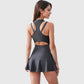 Women's Racerback Flowy Athletic Dress with Built-In Shorts