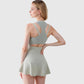 Women's Racerback Flowy Athletic Dress with Built-In Shorts