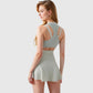 Women's Racerback Flowy Athletic Dress with Built-In Shorts