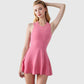 Women's Racerback Flowy Athletic Dress with Built-In Shorts