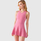 Women's Racerback Flowy Athletic Dress with Built-In Shorts