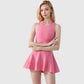 Women's Racerback Flowy Athletic Dress with Built-In Shorts