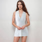 Active Women's Sleeveless Collared Sports Dress with Zip Front and Fitted Performance Design
