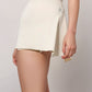 Active Women's High Waist Active Skirt with Overlapping Front Panel and Subtle Side Eyelet Detail