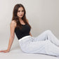 Striped Wide Leg Lounge Pants with Elastic Waistband Adjustable Drawstring and Relaxed Full-Length Fit