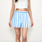 Striped Elastic Waist Lounge Shorts with Relaxed Fit and Side Pockets