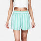 Striped Elastic Waist Lounge Shorts with Relaxed Fit and Side Pockets