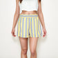 Striped Elastic Waist Lounge Shorts with Relaxed Fit and Side Pockets