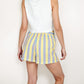 Striped Elastic Waist Lounge Shorts with Relaxed Fit and Side Pockets