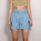 Gingham Lounge Shorts with Elastic Waistband Adjustable Side Tie Details and Relaxed Casual Fit