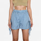 Gingham Lounge Shorts with Elastic Waistband Adjustable Side Tie Details and Relaxed Casual Fit