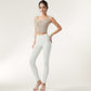 Zip-Up Cropped Athletic Tank Top with Built-In Bra and Contoured Seam Design