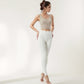 Zip-Up Cropped Athletic Tank Top with Built-In Bra and Contoured Seam Design