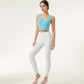 Zip-Up Cropped Athletic Tank Top with Built-In Bra and Contoured Seam Design