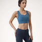 High Support Athletic Sports Bra with Scoop Neck and Wide Adjustable Straps