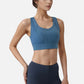 High Support Athletic Sports Bra with Scoop Neck and Wide Adjustable Straps