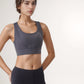 High Support Athletic Sports Bra with Scoop Neck and Wide Adjustable Straps