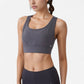 High Support Athletic Sports Bra with Scoop Neck and Wide Adjustable Straps