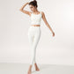 Square Neck Cropped Sports Tank Top with Wide Shoulder Straps and Smooth Seamless Finish