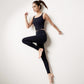Square Neck Cropped Sports Tank Top with Wide Shoulder Straps and Smooth Seamless Finish