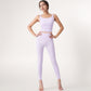 Square Neck Cropped Sports Tank Top with Wide Shoulder Straps and Smooth Seamless Finish