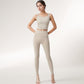 Square Neck Cropped Sports Tank Top with Wide Shoulder Straps and Smooth Seamless Finish