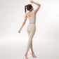Square Neck Cropped Sports Tank Top with Wide Shoulder Straps and Smooth Seamless Finish