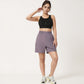 Front Zip Crop Sports Bra with Scoop Neckline and Wide Shoulder Straps for Medium Support