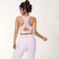 Front Zip Crop Sports Bra with Scoop Neckline and Wide Shoulder Straps for Medium Support