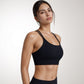 Strappy Sports Bra with Scoop Neckline and Double Strap Detail for Flexible Low to Medium Impact Support