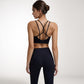 Strappy Sports Bra with Scoop Neckline and Double Strap Detail for Flexible Low to Medium Impact Support