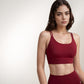 Strappy Sports Bra with Scoop Neckline and Double Strap Detail for Flexible Low to Medium Impact Support