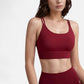 Strappy Sports Bra with Scoop Neckline and Double Strap Detail for Flexible Low to Medium Impact Support
