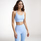 Strappy Sports Bra with Scoop Neckline and Double Strap Detail for Flexible Low to Medium Impact Support