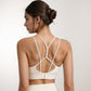 Strappy Sports Bra with Scoop Neckline and Double Strap Detail for Flexible Low to Medium Impact Support