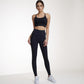 Scoop Neck Sports Bra with Thin Adjustable Straps and Wide Elastic Band for Comfortable Light Support