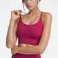 Scoop Neck Sports Bra with Thin Adjustable Straps and Wide Elastic Band for Comfortable Light Support