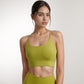 Scoop Neck Sports Bra with Thin Adjustable Straps and Wide Elastic Band for Comfortable Light Support