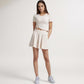 High Waist Flowy Athletic Skort with Pockets and Built-In Shorts
