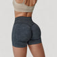 Women's High Waist Ribbed Seamless Biker Shorts with Stretch Fabric and Smooth Fit