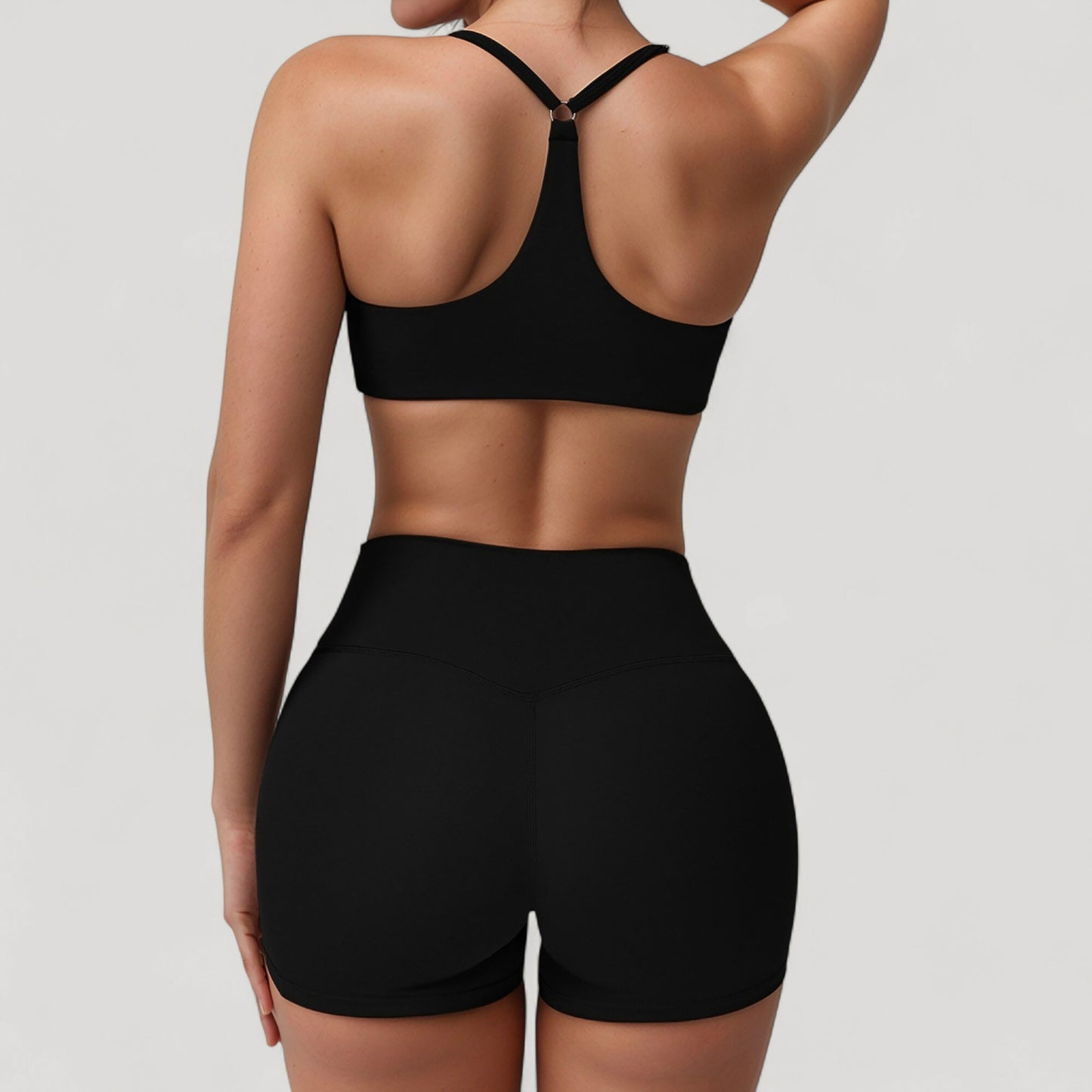 Scoop Neck Sports Bra with Adjustable Straps and Smooth Stretch Fit