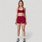 Scoop Neck Sports Bra with Adjustable Straps and Smooth Stretch Fit
