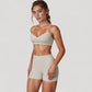 Scoop Neck Sports Bra with Adjustable Straps and Smooth Stretch Fit