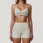 Scoop Neck Sports Bra with Adjustable Straps and Smooth Stretch Fit