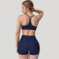Scoop Neck Sports Bra with Adjustable Straps and Smooth Stretch Fit