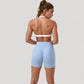 Halter Neck Sports Bra with Ruched Front Detail Low Impact Stretch Fabric Removable Padding